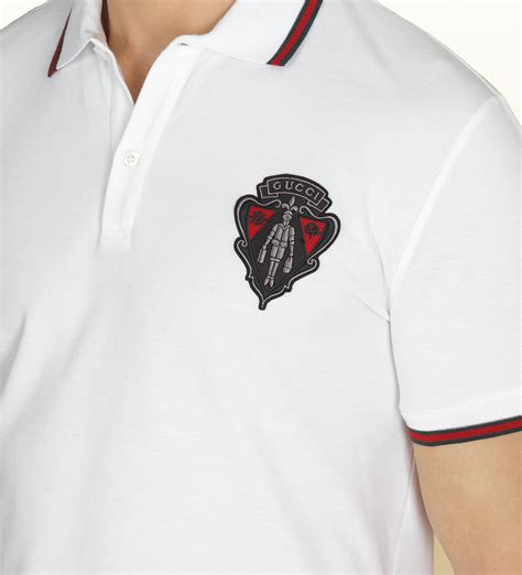 gucci white polo shirt replica|gucci polo shirt men's.